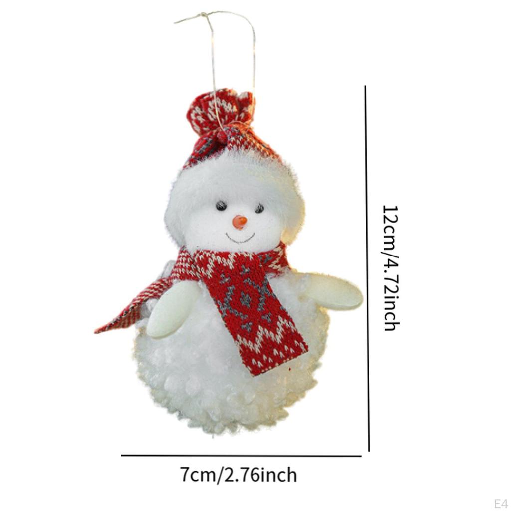 Christmas Snowman Pendant Hanging Ornament Lovely Gift, Xmas Tree Decoration Plush for Wall