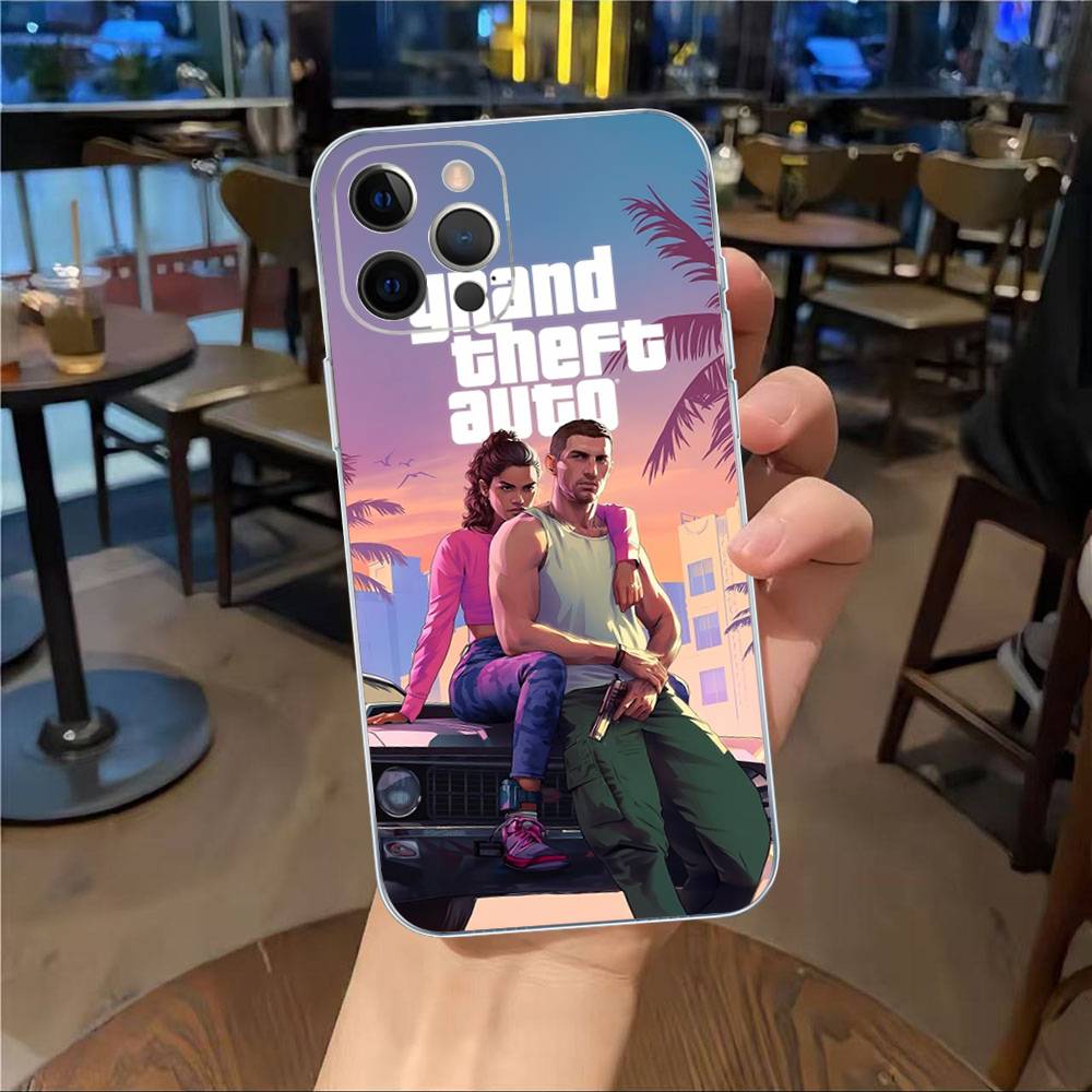 D-Decor T-Theft A-Auto G-GTA Video Game Phone Case For IPhone 17 16 15 14 13 12 11 Pro Max Plus Soft Cover Personalized DIY