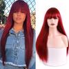 LISI HAIR Fashion Long Straight Wig with Bangs Synthetic Wig for Women(Color:black)