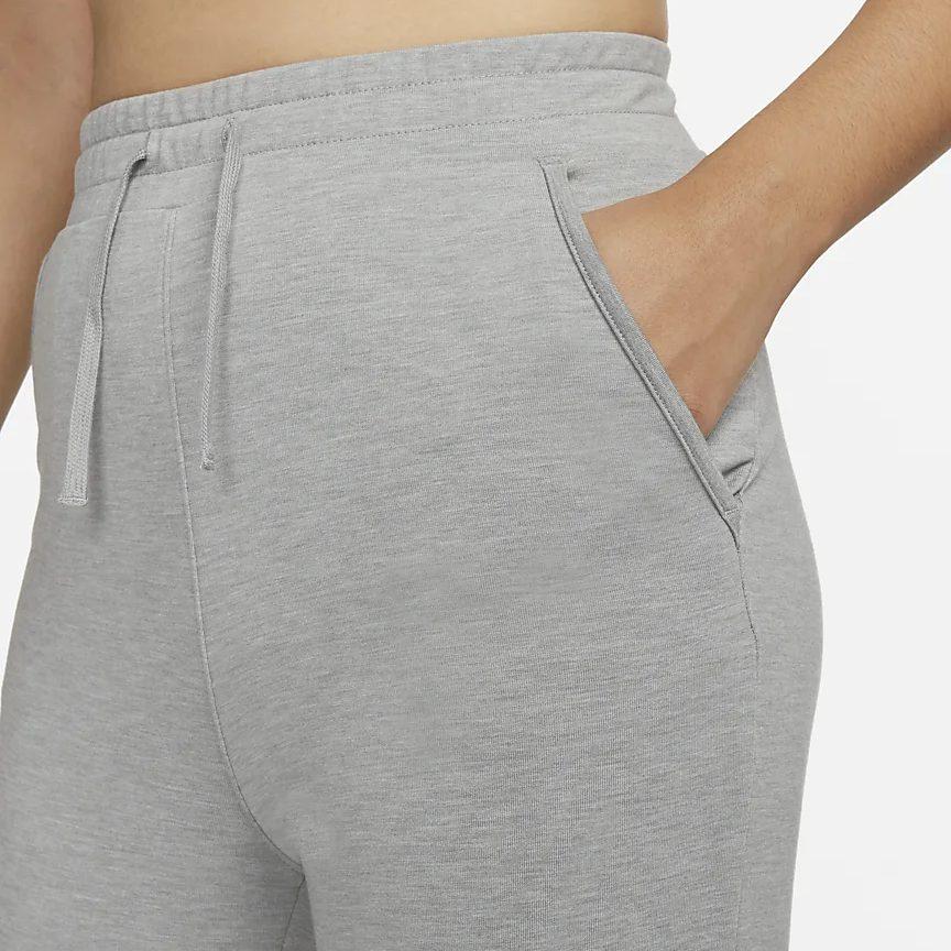 Nike Knitted Sweatpants Women's Gray Moderate Cuffed Pants DM7038-073
