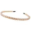 Rhinestone Headband Handmade Rustproof Metal Rhinestone Women Beaded Hair Hoop for Ceremonies