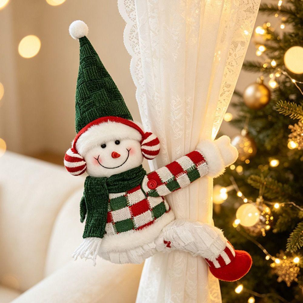 Santa Claus Curtain Clips Elk Christmas Curtain Buckle Xmas Curtain Buckle  Home Decoration