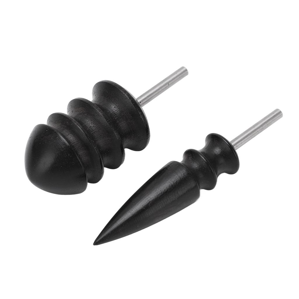 2 buc Lustruire din piele Vârf ascuțit Borduri rotunde din metal Lemn de santal Piele electrică cu cap lustruit