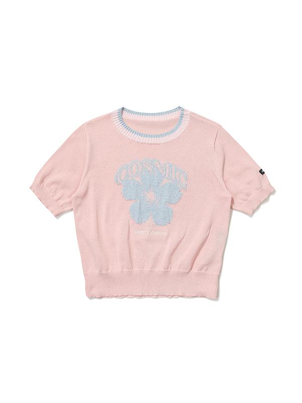 BBC EARTH W Artwork Short Sleeve Sweater_Light Pink
