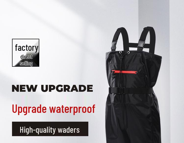 Nylon Waterproof Thickened Winter Fishing Waders with Water Shoes