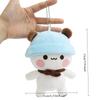 Yier Panda Bear Plush Keychains Cute Bubu Dudu Toy Lovely Cartoon Stuffed Doll Soft Plushies Pendant for Bag Decoration Gifts