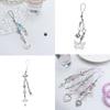 Handmade Star Bead Pendant Phone Charm Hanging Rope Bowknot Charm Keychain Antilost Cellphone Strap for Women Bag Purse