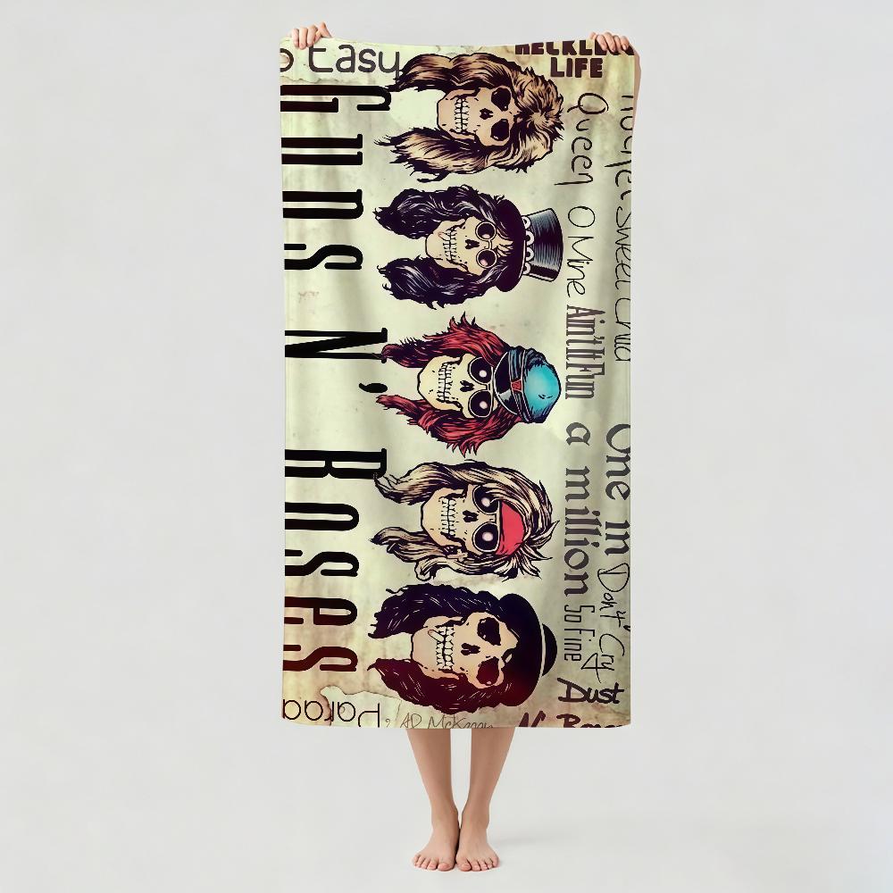 Rock band G-Guns N R-Roses Towel Drying Bath Towel Applicable To Light Swimming Camping Yoga Beach Out