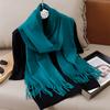 New Winer Warm Cashmere Scarf for Women Fashion Solid Thick Blanket Pashmina Shawl Wrap Female Bufanda Echarpe Foulard