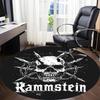 1PC Rammstein Band Logo Office Round Rug, Non-slip, Soft and Durable Office Rug for Interior Decoration, Perfect for Office Yy250915027