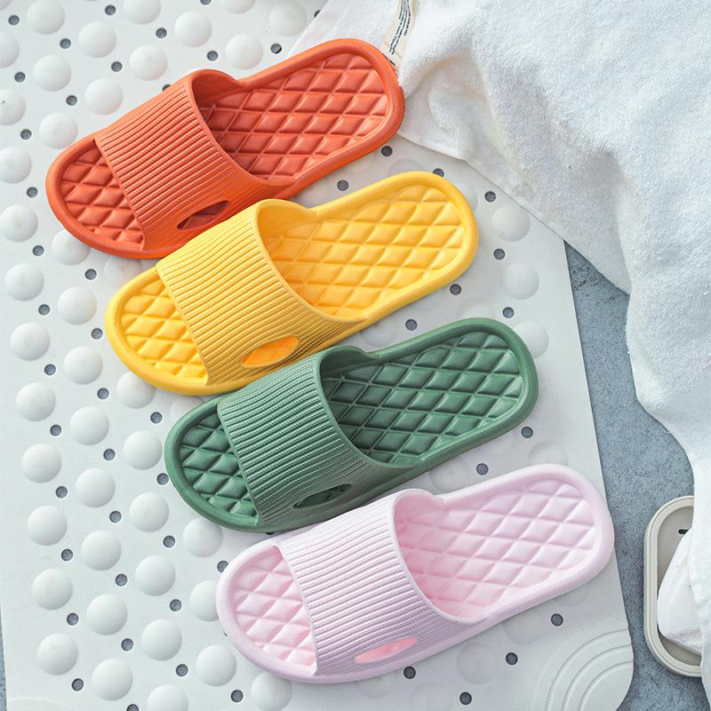 Personalized Rhombus EVA Cool Slippers Summer Indoor Home Mop Non-slip Couple Men's Square Rhombus Slippers