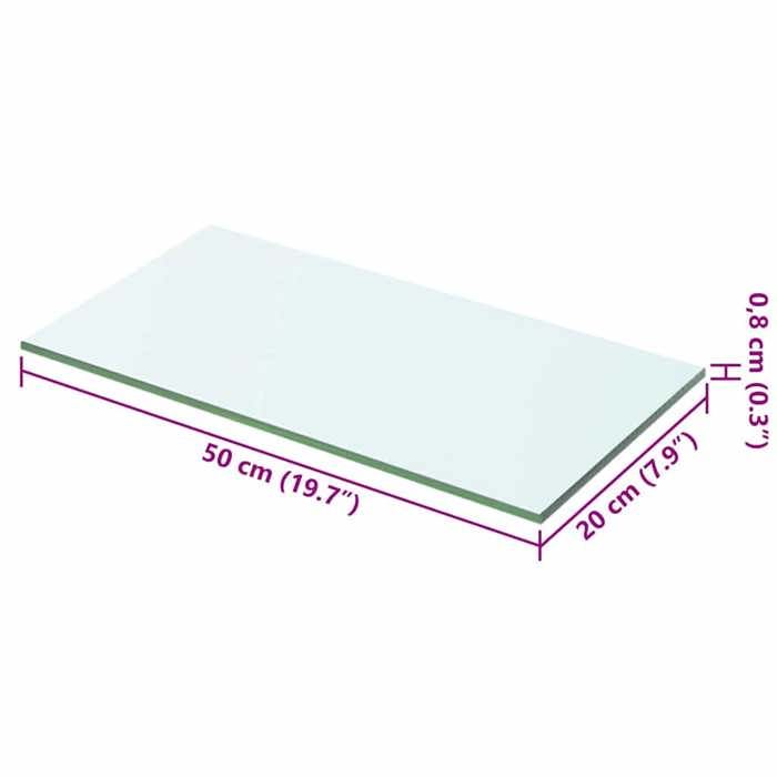 Maison Exclusive - Panneaux d'étagère 2 pcs Verre Transparent 50 x 20 cm