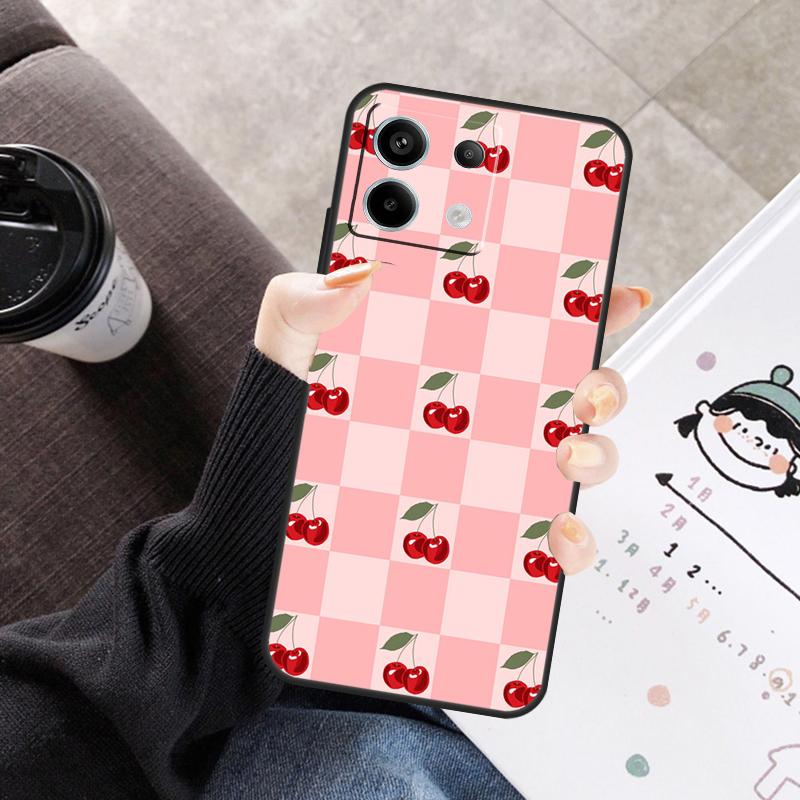 Red Cherry Summer Fruit Cover For Xiaomi Redmi Note 14 13 10 11 12 15 Pro Plus Case For Redmi 15 15C 14C 10C 12C 13C