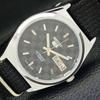REFURBISHED AUTOMATIC SEIKO 5 MENS WATCH JAPAN MADE BLACK DIAL CUSTOM A440065-2 QV90-a440065