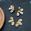 Light Luxury Baroque Pearl and Floral Stud Earrings