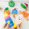Plush Fruit Shape Dog Squeak Toy for Small Medium Dogs Cleaning Teeth Pet Cat Chew Toys Puppy Poodle Schnauzer mascotas Supplies
