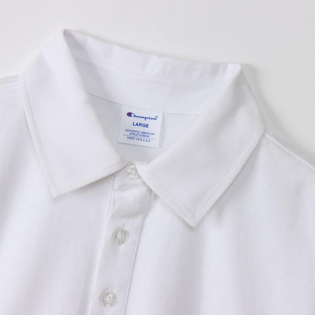 Champion Script Logo Embroidered Basic Polo Short Script Logo Embroidered Polo Shirt M Shirt, Sleeve, 100% Cotton, C3-X361Z, Men's, White,