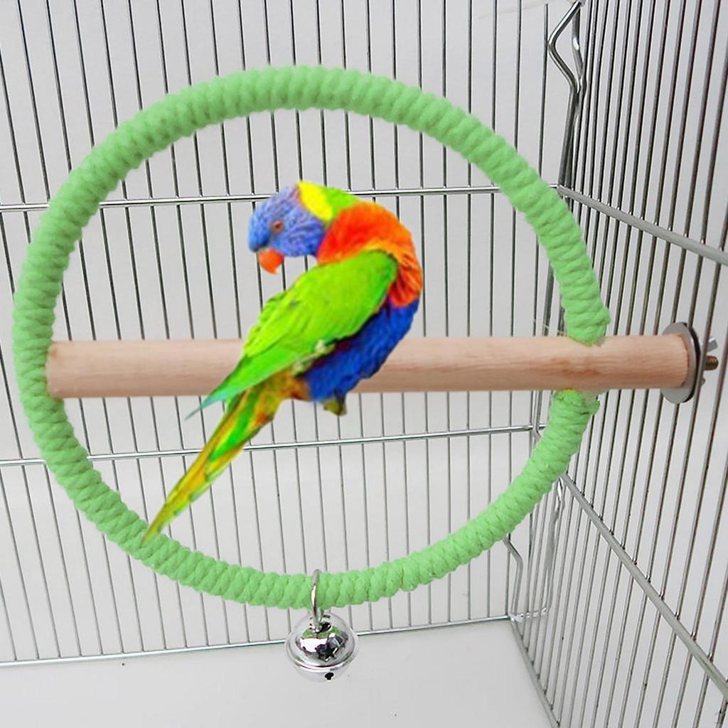Natural wooden bird Perch Stand Parakeet Budgie Chicken Standing Training Hanging Toy