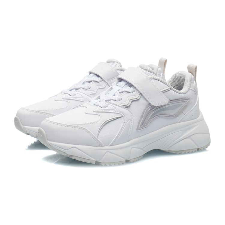 Li Ning Anomaly Comfortable Shock Absorbing Casual Sports Shoes Kids Sneakers Standard-White YKFR054-13
