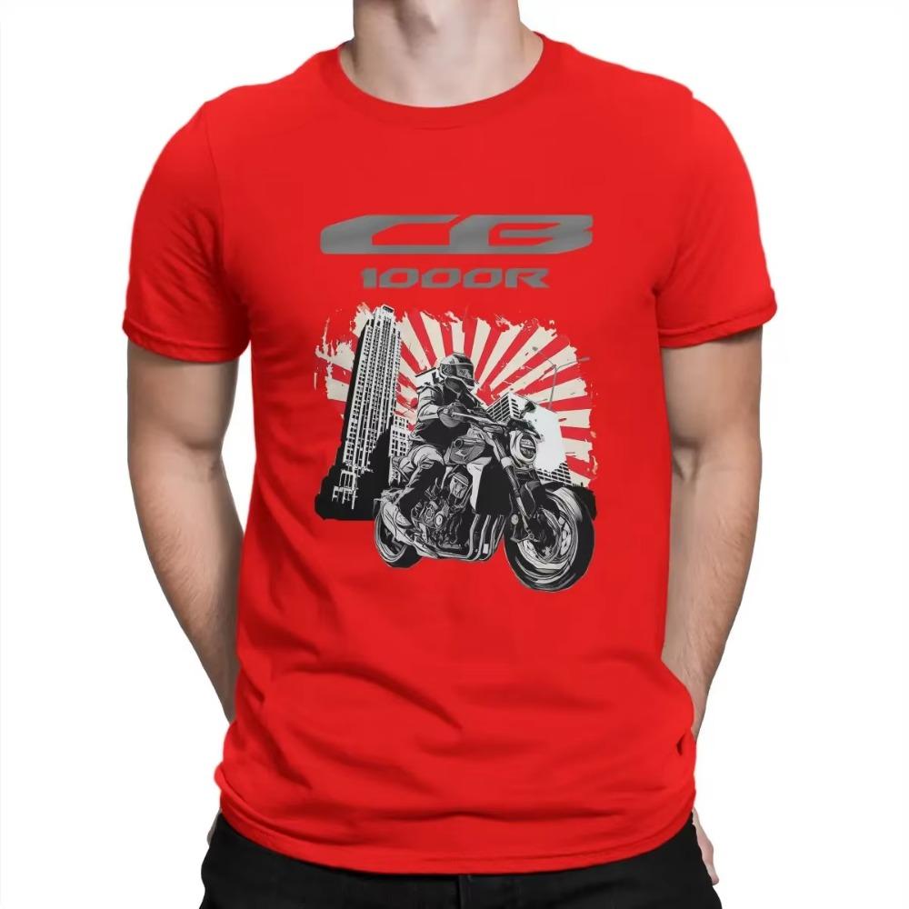 Motorcycles Moto Creative TShirt for Men CB1000R Round Collar Pure Cotton T Shirt Distinctive Birthday Gifts OutdoorWear