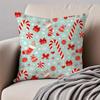 Christmas Illustration Festive Cushion Cover Pillowcase Antidustmite Invisible Zipper Short Plush Sofa Cushion