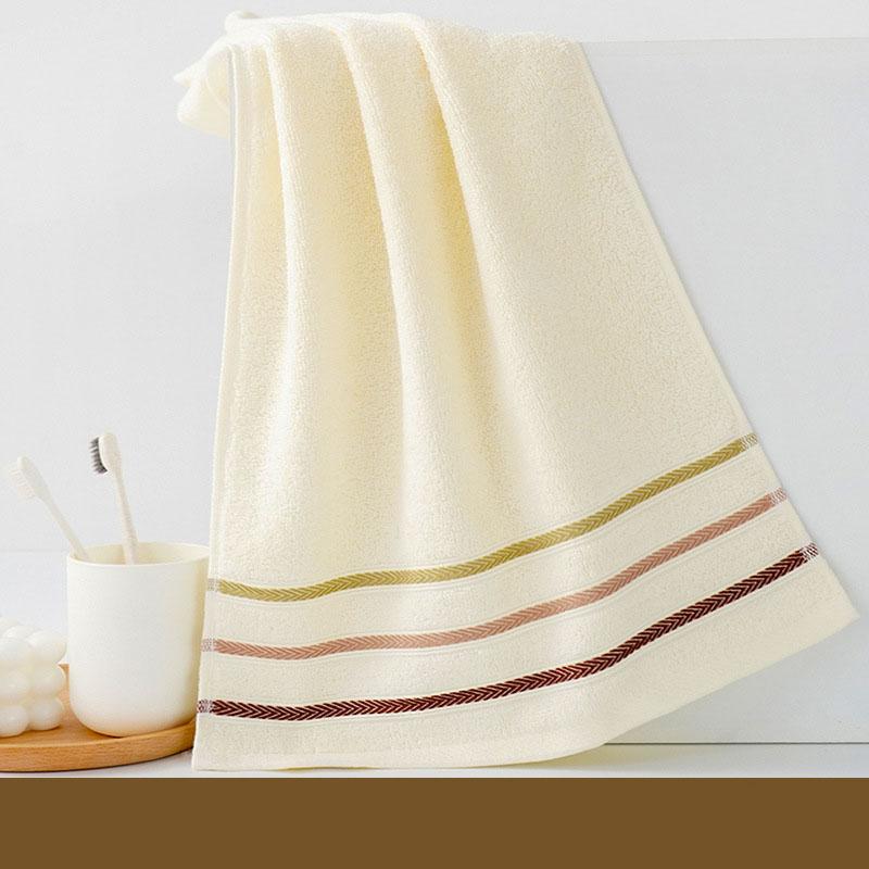 Pure Cotton Thick Absorbent Face Towel Large Size Home Bath Towel with Jacquard Patterns Quick Dry Soft Skin Friendly