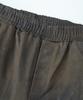 Tonsle Dirty Wash Elastic Waist Double Pleated Wide Pants Khaki