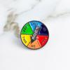 Artistic Style Cartoon Colorful Letter Brooch Geometric Arrow Badge Trendy Alloy Pin For Expression Individual