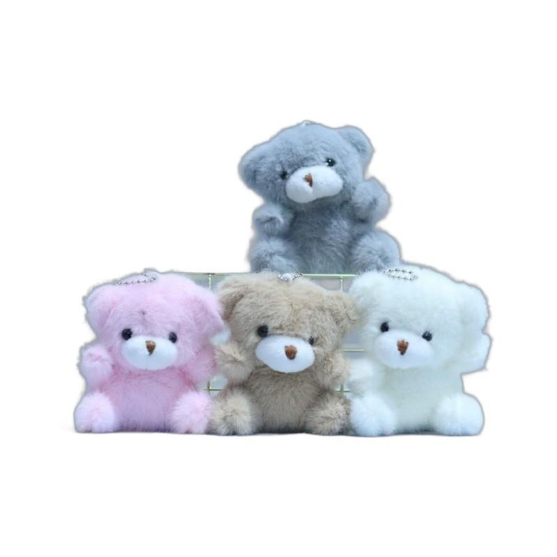 Adorable Plush Bear Keychain Cute Cartoon Animal Doll With Super Soft Material