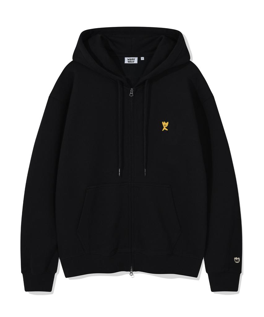 Wacky Willy Signature Kiki Wappen Zip-Up Hoodie Black