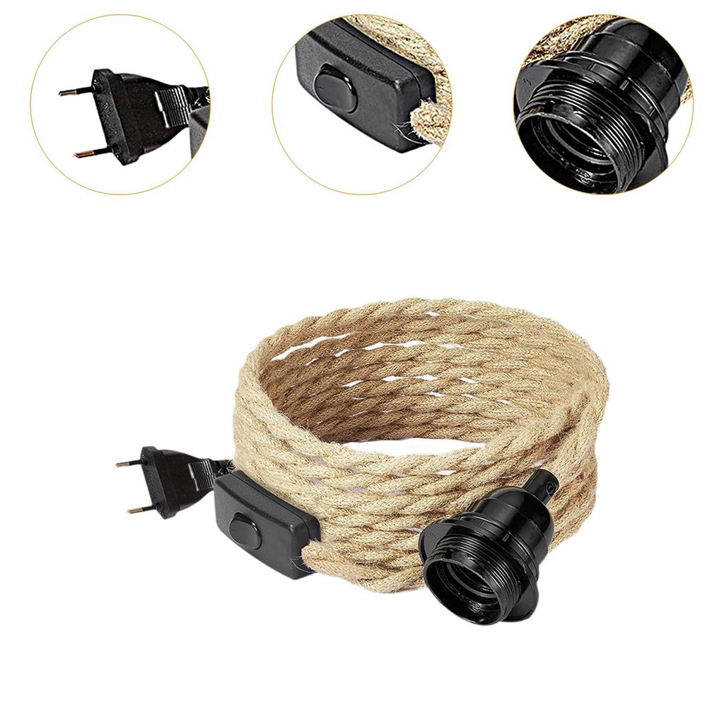 Plug In Pendant Light E27 Socket Fixture for Hallway Farmhouse