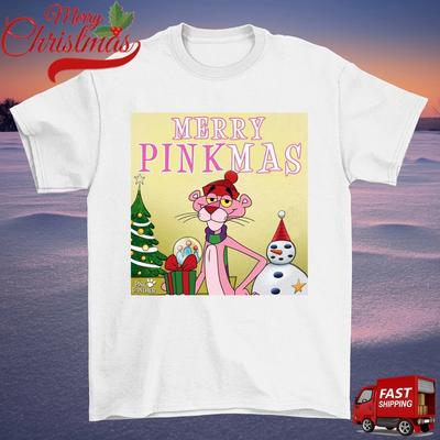 Merry Pinkmas Pink Panther Christmas Tshirt Classic Unisex All Size  KK2230 Unisex T-Shirt