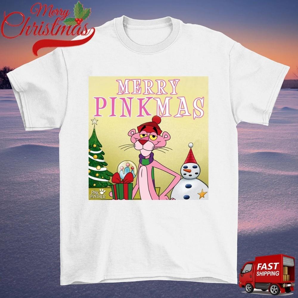 

Merry Pinkmas Pink Panther Christmas Tshirt Classic unisex All Size KK2230 Unisex T-Shirt S