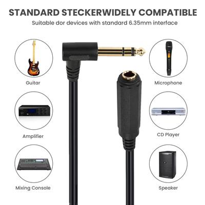 6,5 mm samec na samicu 6,3SP Stereo Audio predlžovací kábel Audio prepojovací kábel pre profesionálnu kvalitu zvuku