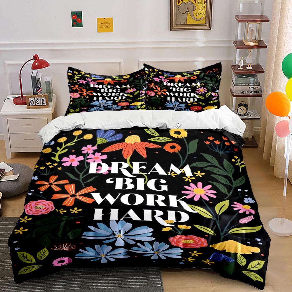 

Colorful flowers and leaves. Bedding sets Duvet cover sets Duvet covers Pillowcases(1 * Duvet Cover 2 * Pillowcases, without duvet insert) 135x200cm