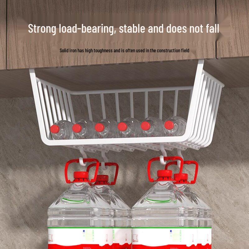 Layered Hanging Kitchen Storage Basket for Dormitory and Under Cabinet Use