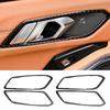 4PCS Carbon Fiber Car Door Handle Frame Cover Stickers Decoration Accessories For BMW 3 Series G20 G28 325li 330d 335 -20