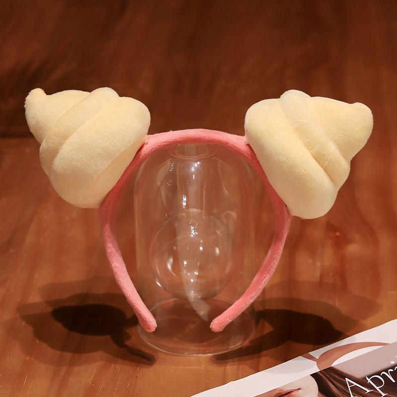 Kreativ Rolig Bajs Baba Hårband Plyschleksak Parodi Bajs Huvudbonad Hårband Flicka Lugnande Docka