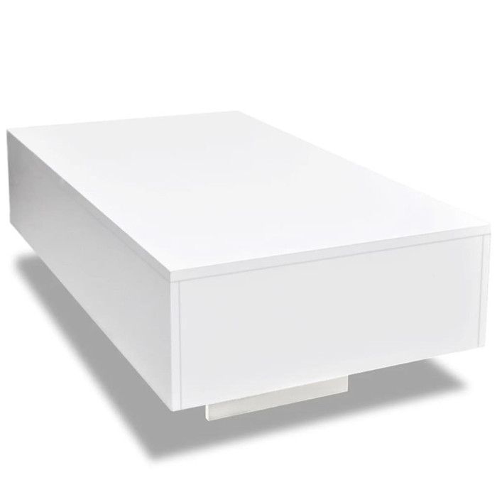 VidaXL Table basse Haute brillance Blanche