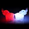 7 Fargeskiftende elefant LED Nattlys Lampe med Batteri Festdekorasjon Dukker Nattlys Baby