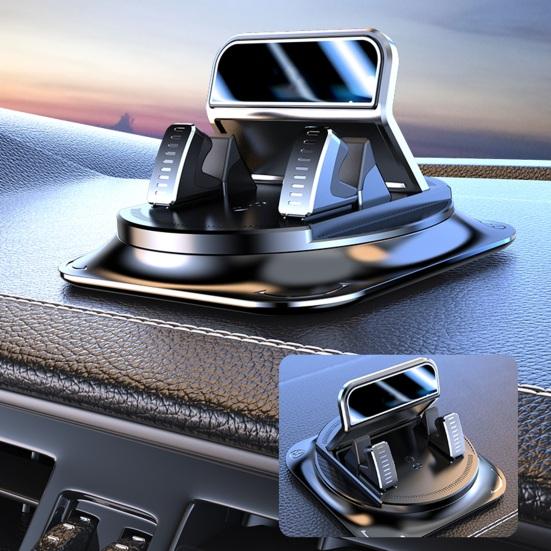 Yousheng Dashboard Car Phone Mount 360 Degrees Rotatable Phone Holder with Non-Slip Pad One-Hand Operation Parking ID Plate Holder for IPhone