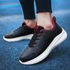 All-black sports men's shoes 2025 autumn and winter new leather waterproof and non-slip running shoes men's soft-soled casual shoes