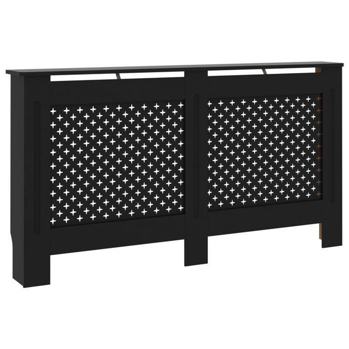 Cache-radiateur Noir - VIDAXL - 152x19x81 cm - MDF - Espace de rangement pour livres et ornements