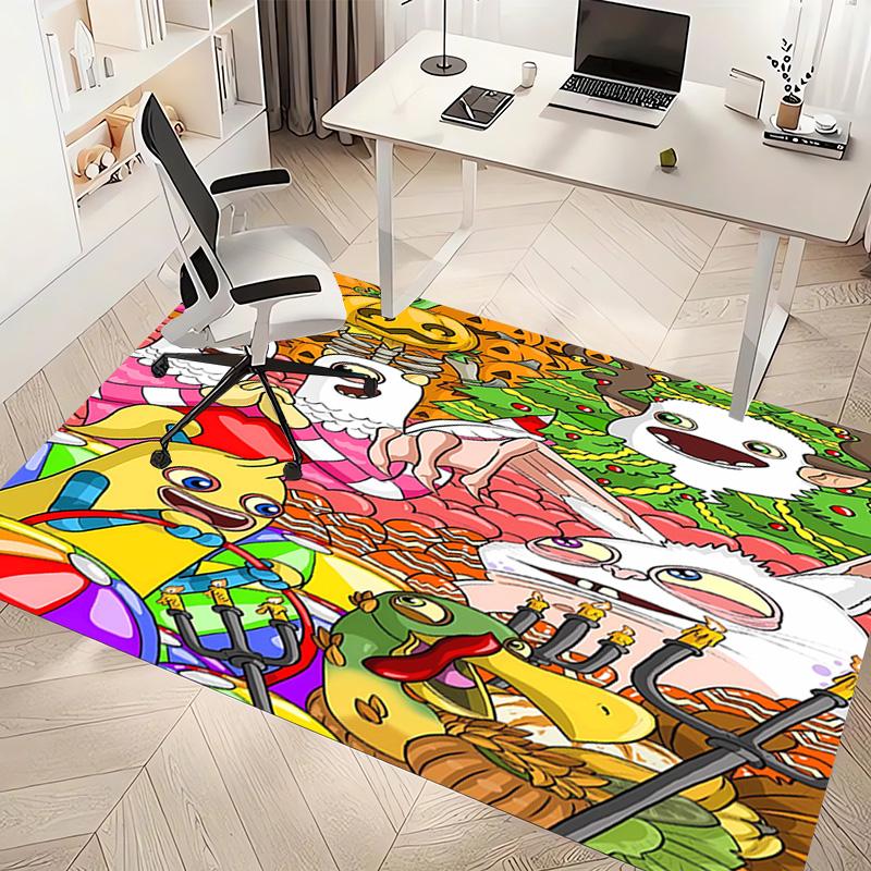1pc My Singing Monsters1 Print Area Rug - Soft, Washable Non-Slip Indoor Mat, Living Room, Home Office Decorative Rug,Office Decorative