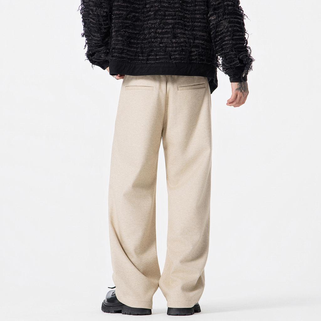 High-end Pendant Feeling Old Money Style Casual Pants Men's Autumn and Winter Loose Straight Sweatpants Wholesale
