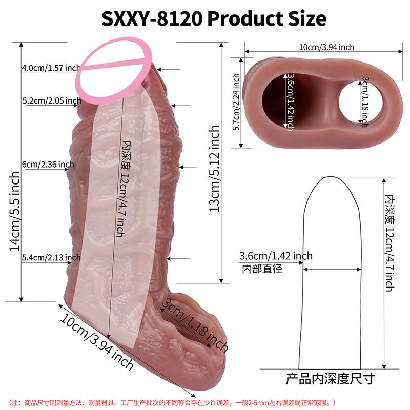 SXXY 5 Stil Manșon Penis Gol Silicon Condom Reutilizabil Masculin pentru Bărbați Întârziere Ejaculare Jucărie Sex Adultă pentru Joc de Cuplu