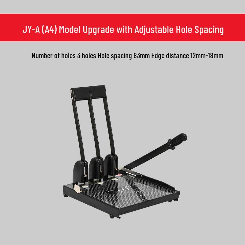 Three-Hole Binding Machine & Puncher with Cutter