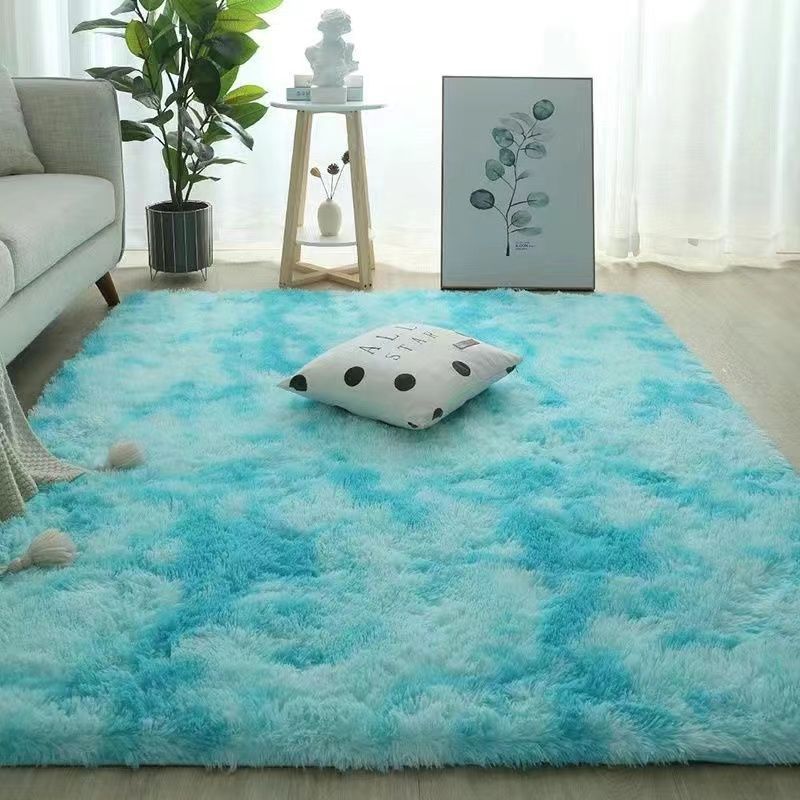 

Милый плюшевый ковер для спальни, коврик для стула, мягкий пушистый ковер, украшение для гостиной, комнаты для девочек, мохнатый коврик для ванной комнаты 120x200cm светло-синий