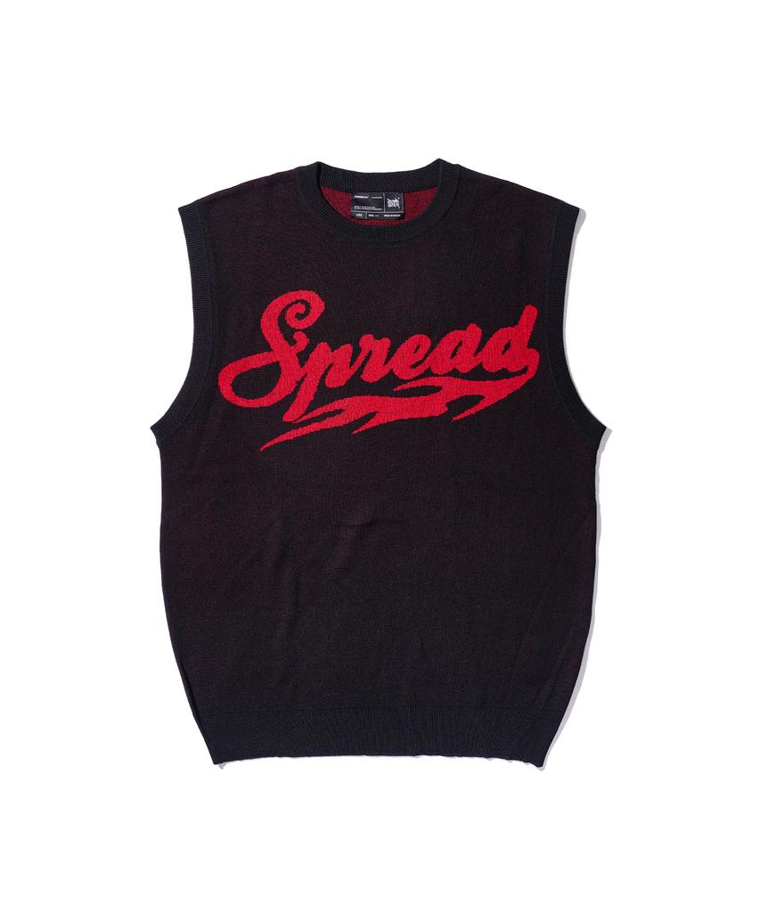 BROWNBREATH Spread Knit Vest - Black