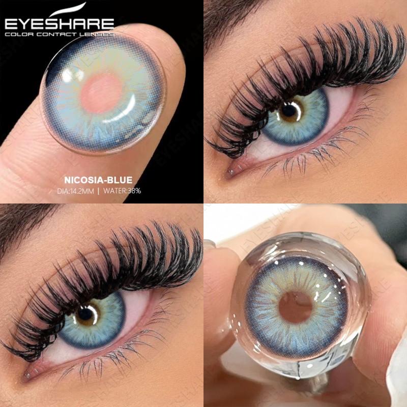 EYESHARE 1 Pair PATTAYA Brown Contact Lenses for Eyes 14.2mm Natural Lenses Yearly Use Cosmetics Pupil